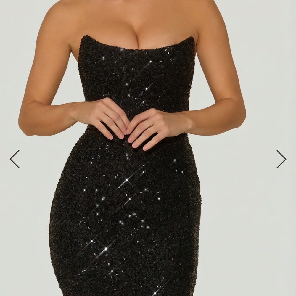 Oh Polly Jasella Embellished Corset Gown – Black | Worn Once - Picture 8 of 8